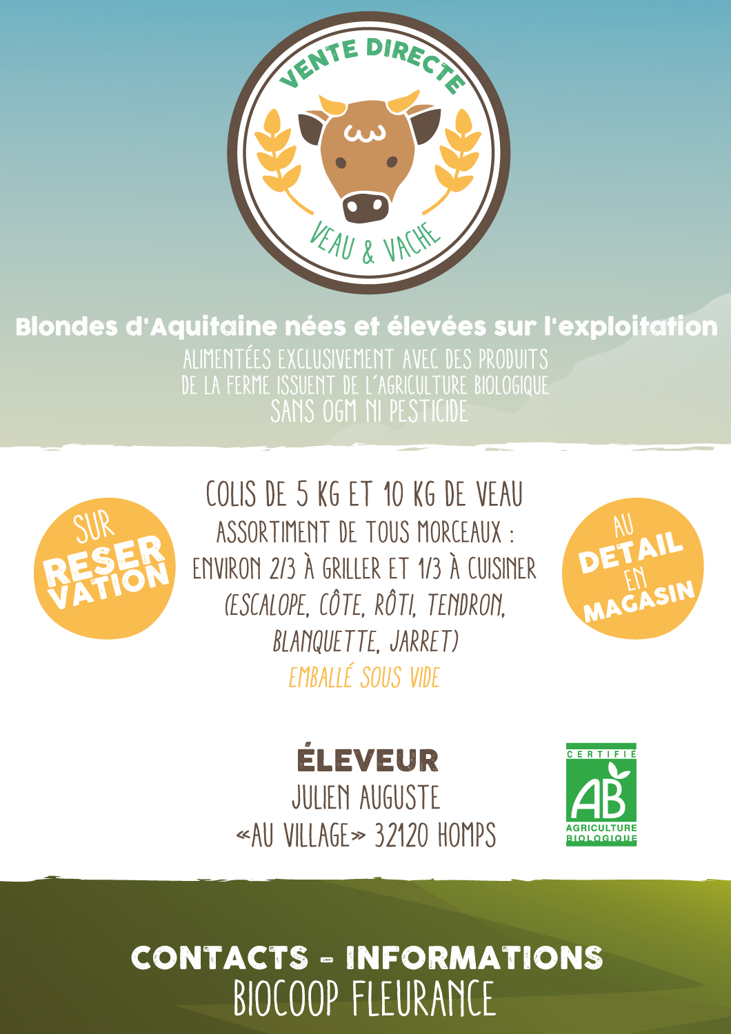 Assortiment de veau à la découpe dès vendredi 17 novembre